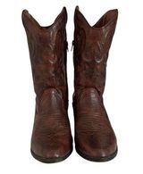 CHEROKEE Brown Western Cowboy Boots EUC Photo 0