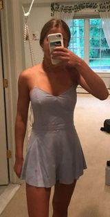 Striped Blue And White Romper Photo 0