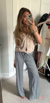 Amazon Striped Wide-Leg Pants Photo 0