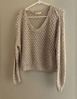 Sun & Shadow  V-Neck Sweater - Light Gray Photo 0