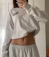 vintage oversized heather grey graphic long sleeve Size XL Photo 0