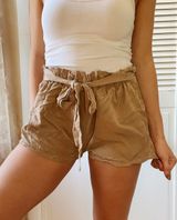 Tan Paperbag Shorts Photo 0