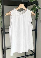 J.Crew Linen Blend Ruffle Tank Photo 0