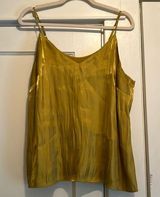 A New Day  | Mustard Yellow Fully Lined Adjustable Spaghetti Straps Tank Top XL Photo 0