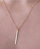 Gold Bar Necklace Chain Photo 0