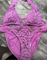 PQ Bikini Revolve Set Pink Swim Lace Photo 0