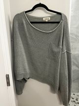 Boutique Oversized Knit Sweater Green Size M Photo 0
