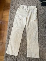 Stradivarius Cream Cargo Pants Photo 0