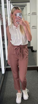 Charlotte Russe Pink Striped Pants Photo 0