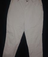 Style & Co. 14S 34x23 White Crop Jeans Plus Photo 0