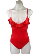Aritzia Wilfred Spada Red Ruffle Sleeveless Cami Camisole Bodysuit Tank Top XS Photo 0