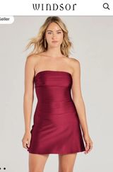 Strapless A Line Mini Dress Photo 0