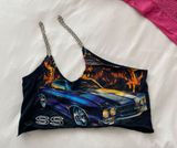 Furst of a Kind Vintage One Shoulder Double Chain Strap Tank Photo 0