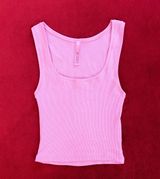 cotton rib tank in light pink / petal size XS Photo 0