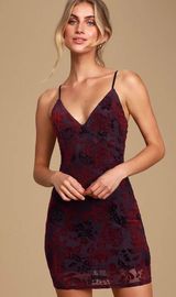 Privy Party Girl Plum Purple Velvet Bodycon Mini Dress Photo 0