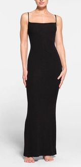 Soft Lounge Long Slip Dress Black Size XS NWT Authentic Photo 0