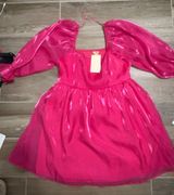 Metallic Pink Formal Dress Photo 0