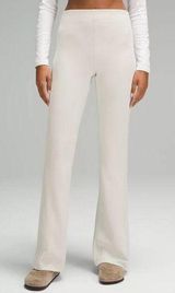 ribbed zip-flared pant size 8 soft white Photo 0