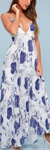 Lulus Dahlia Floral Print Maxi Dress Photo 0