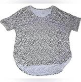 American Eagle Women’s Size L Gray Cheetah Print Short Sleeve Tee Soft and Sexy Photo 0