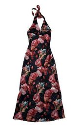 Princess Polly - Moulin Floral Halter Maxi Dress in Black and Red Photo 0