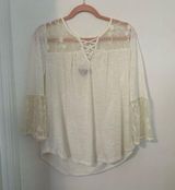 Almost Famous Lace Embroidered Blouse Top Photo 0