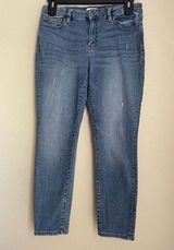 Studio Blue Distressed Straight Leg Jeans Size 30 Photo 0