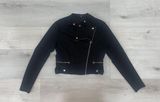 ENTRY Women's Cropped Moto Jacket Lapel Collar Zip Up Biker Outwear Winter Party Photo 0