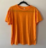 Free People Movement Women size Medium Orange Short Sleeve Shirt Active T-Shirt Photo 0