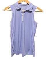 Slazenger Top Women's Purple 1/4 Zip Sleeveless Golf Polo Size Small Photo 0