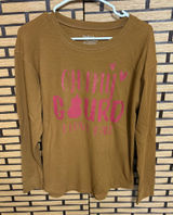 Time And Tru Brown Oh My Gourd‎ I Love Fall Thermal Long Sleeve Tee Size Large Photo 0