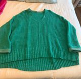 Free people green oversized chunky sweater Photo 0