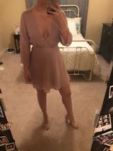 Tobi Blush Plunge Mini Dress Photo 0
