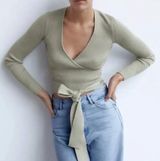 ZARA Wrap Sweater Photo 0