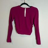 Lululemon magenta scrunch side long sleeve athletic top Photo 0