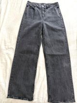 Black High-Rise Wide Leg Jeans Photo 0