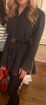 black Denim Dress Photo 0