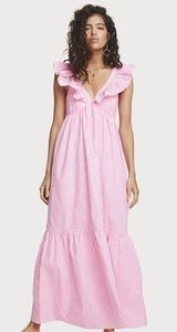 Scotch & Soda Ruffle Trim Stripe Maxi Dress ***READ*** Photo 0