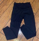 Halara black leggings pants yoga fitness workout 7/8 leggings woman’s Small EUC Photo 0