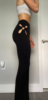 I am gia Black Cut Out Leggings Photo 0