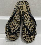 Kate Spade Animal Print Flip Flops with Black Accents Photo 0