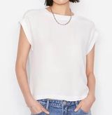 frame denim Frame Off White Oversized Silk Tee Round neck Photo 0