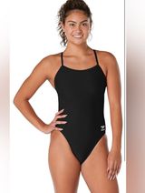 Speedo Women's Swimsuit One Piece Racing Cut Endurance Adult Black size 28 XS Photo 0