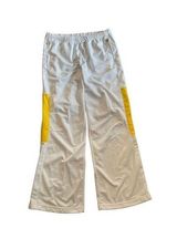 Nike womens pull on track pants white & yellow size large Photo 0