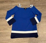 Etcetera blue cold shoulder top Photo 0