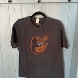 MLB Baltimore Orioles Black Bling Logo Tee. Size L Photo 0