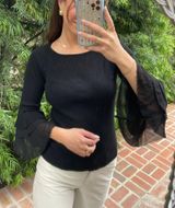 WHBM classic ruffle sleeve sweater  Photo 0
