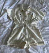 Le lis White Denim Romper  Photo 0