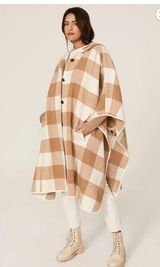 Boss Calea Plaid Poncho Photo 0