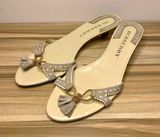 Gray Tassel Sandals Size 37.5 Italy 7 US Photo 0